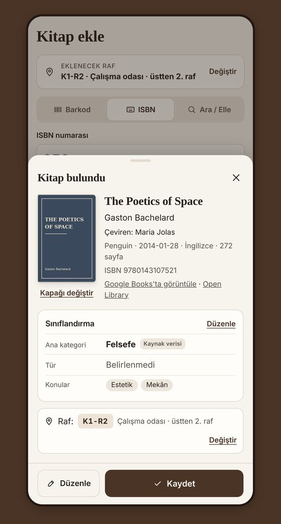 Barkod okutulunca kitap bilgileri kendiliğinden geliyor